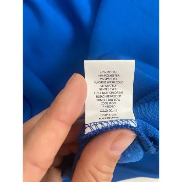 Simply Southern NWT Tess Quarter Zip Short Sleeve Pullover In Royal Size XXL - Picture 4 of 8